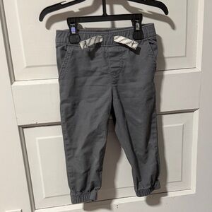 Garanimals Gray Elastic Waist Jogger Pants with Striped Drawstring